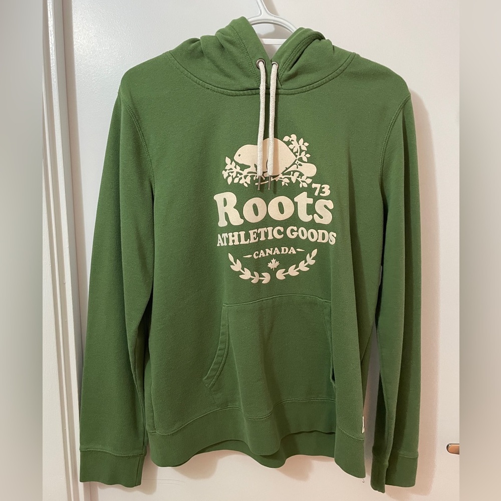 Roots Green Hoodie with Cream Logo
